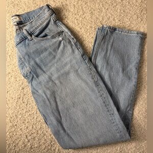 The Dad high rise light wash Abercrombie jeans